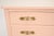 West Michigan Furniture French Provincial Louix XV Style Pink Highboy Dresser | Newly Refinished For Sale - Image 12 of 16