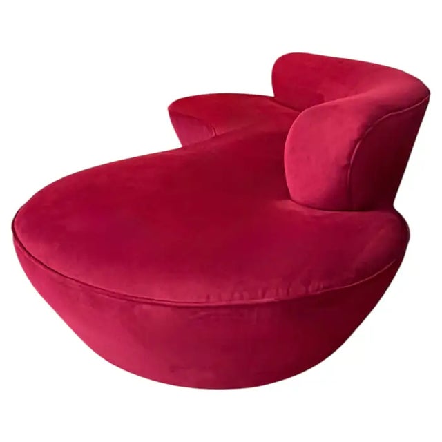 Vladimir Kagan Serpentine Cloud Curved Sofas for Directional, Signed Pair For Sale - Image 12 of 18