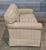 Late 20th Century Baker Furniture Rolled Arm Sofa Three Cushions Skirted Base Blue and Gold Fabric For Sale In Cleveland - Image 6 of 9