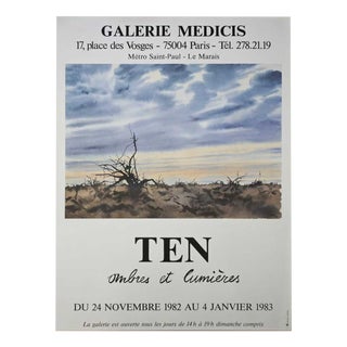 Original Ombres at Lumières Poster by Ten (Étienne Fougeron), 1982 For Sale
