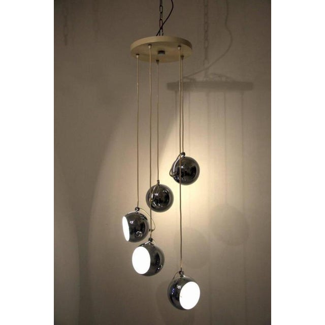 Harvey Guzzini Italian Five Chrome Globe around 1965 Last Picture is an original picture Original condition. I have...