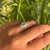 This elegant ring features a 1.38 carat of oval aquamarine set 14k white gold. The center stone measuring 8 x 6 mm,...