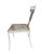 1930s Regency White Cast Iron Garden Chair With Upholstered Seat For Sale - Image 4 of 9