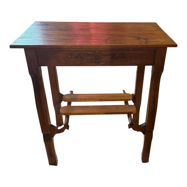 Antique 1900’s Oak Library Desk-Table For Sale