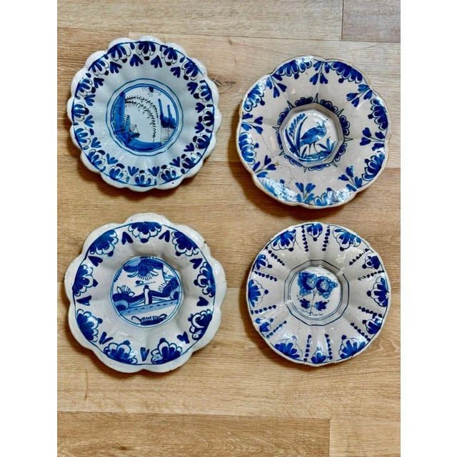 Set of 4 Small English Delftware Lobed Dishes, London, Circa 1700 ...