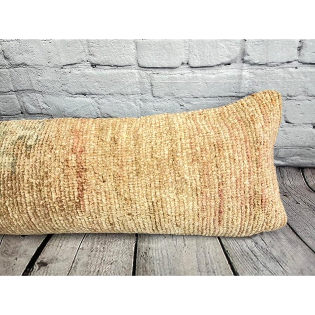Turkish 12 x 46 Lumbar Rug Pillow Artistic Expression Turkish Pillow Cushion Cover For Sale - Image 3 of 7
