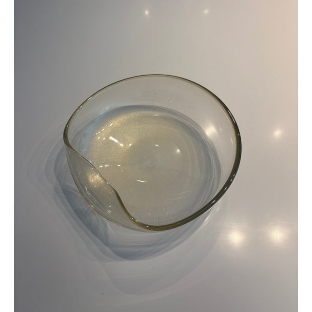 Early 21st Century Elsa Peretti® 11” Thumbprint Dish for Tiffany & Co. | Mouth-Blown Venetian Glass | 24k Gold Leaf Finish | Made in Italy For Sale - Image 5 of 7