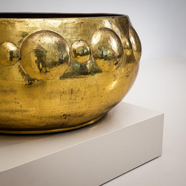 Mid 20th Century Large Brass Planter, Italy, Mid-20th Century For Sale - Image 5 of 7