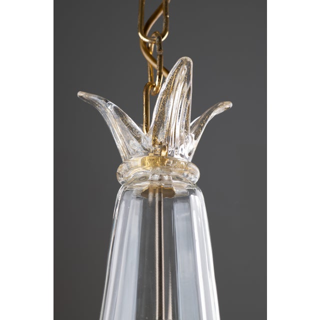 Venetian Art Deco Murano Glass Lantern by Ercole Barovier for Barovier & Toso, 1980s For Sale - Image 11 of 13