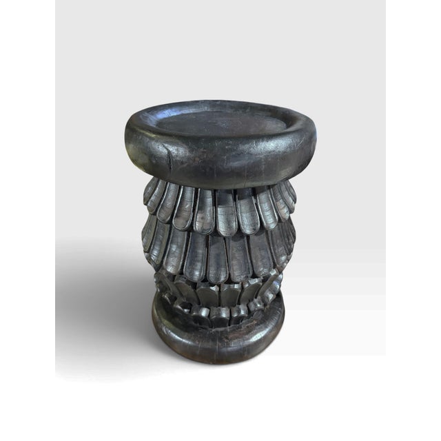 Tribal Vintage Tribal Nobility Wood Bamileke Stool/Table Cameroon 16" H For Sale - Image 3 of 7