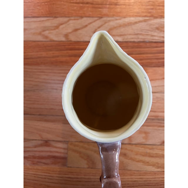 Vintage Tiffany & Co. Blackberry Majolica Pitcher & Tray Set - Portugal Basketweave For Sale In New York - Image 6 of 12