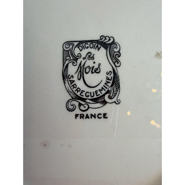 Antique Digoin Sarreguemines France Decorative Plate from the 'Les Mois' series. This 7-inch plate features the month of...