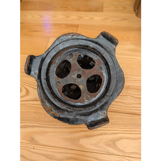 Vintage Cast Iron Pagoda Candle Lantern With Bird Motif For Sale - Image 9 of 10