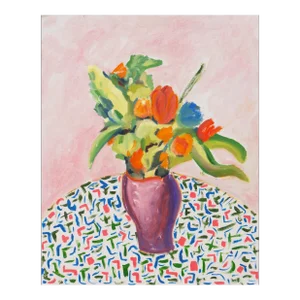 'Wild Flowers in an Earthenware Vase' by Anthony and Michael McNaught, California Post-Impressionist, Santa Cruz