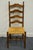 American Ethan Allen Heirloom Nutmeg Maple Colonial Early American Ladderback Rush Seat Dining Side Chair For Sale - Image 3 of 9