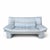 A beautifully sculptural vintage Italian leather loveseat by Nicoletti Salotti, showcasing the relaxed oversized...