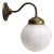French White Marble Opaline Glass Brass Sconces Wall Lamp For Sale