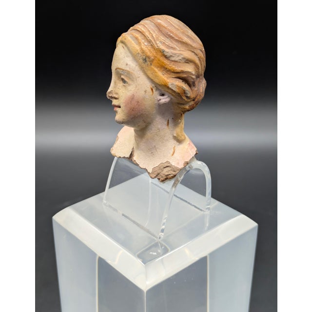 Late 18th Century Neapolitan Glass-Eyed Santon Head For Sale - Image 9 of 10