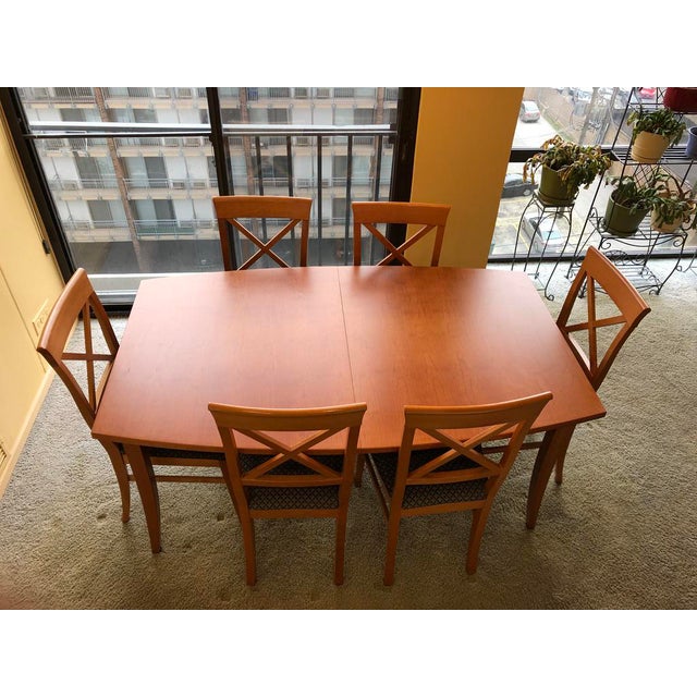 Transitional Dania Dining Set 7 Pieces Chairish
