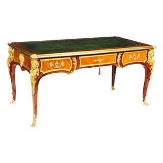 19th Century French Louis Revival Ormolu Bureau Plat Desk For Sale