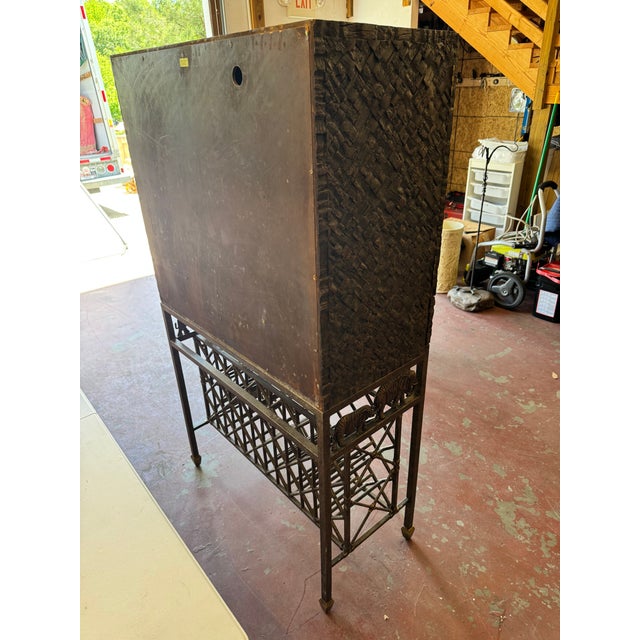 Maitland - Smith 1970s Vintage Maitland-Smith Lighted Elephant Bar Cabinet For Sale - Image 4 of 14