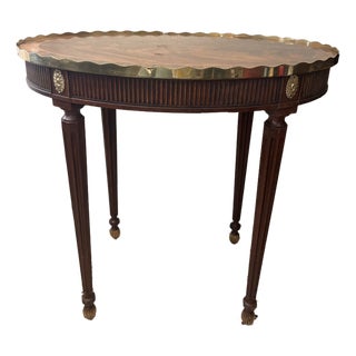 Baker Furniture Stately Homes Collection Oval Mahogany Side Table — Blenheim Palace, Sir Humphrey Wakefield For Sale