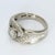 Mid 20th Century 14k White Gold Ring With 0.58ct Round Diamond and Openwork Design, Size 5.25 For Sale - Image 4 of 4