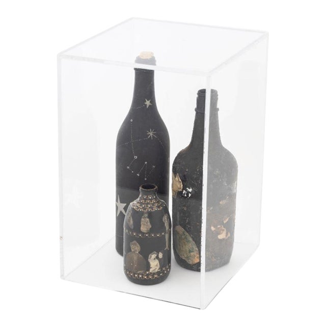 Painted Glass Bottles, Ex-Louise Nevelson For Sale