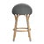 Tobias 24.5 in. Seat Height Outdoor Rattan and Metal Low Back Counter Stool, Gray/White Dot / Natural Rattan Frame For Sale In Chicago - Image 6 of 8