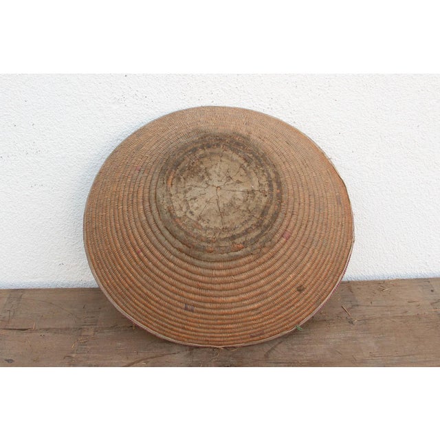 1950s Mid 20th Century Finely Coiled Harvest Basket For Sale - Image 5 of 6
