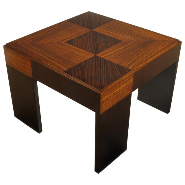 John Widdicomb Natural and Bleached Macassar Ebony and Walnut Coffee Table For Sale - Image 10 of 10