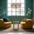 Mid-Century Modern Confidential Lounge Chairs in Ochre Suede by Alberto Rosselli for Saporiti, 1970s, Set of 2 For Sale - Image 3 of 12