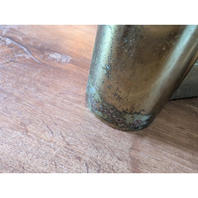 1970s 1970s Leon Rosen Pace Style Mid Century Brass and Glass Two Tier Coffee Table For Sale - Image 5 of 8