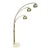 Mid-Century Modern 3 Swing Arm Gold Globe Arched Floor Lamp For Sale