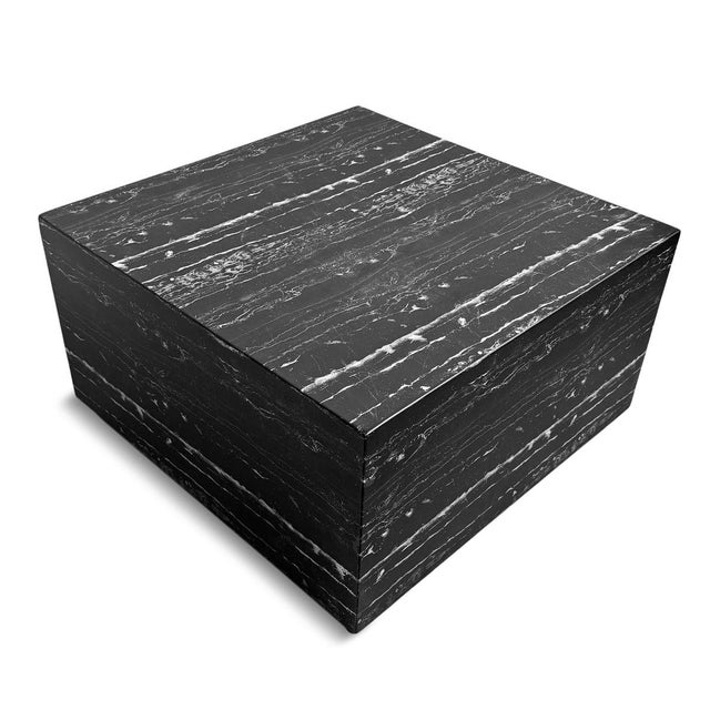 Modern Marble Cement Square Coffee Table For Sale - Image 4 of 8