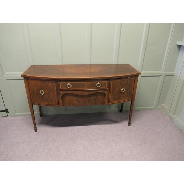 Regency Inlaid Bow Front Dresser, 1800 For Sale - Image 3 of 8