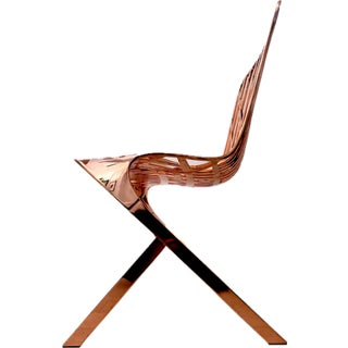 2013 Sir David Adjaye for KnollStudio Contemporary Copper Surface Aluminum Washington Skeleton Side Chair For Sale