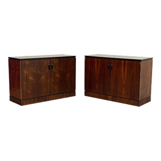 Pair of Mid Century Modern Rosewood Cabinets For Sale