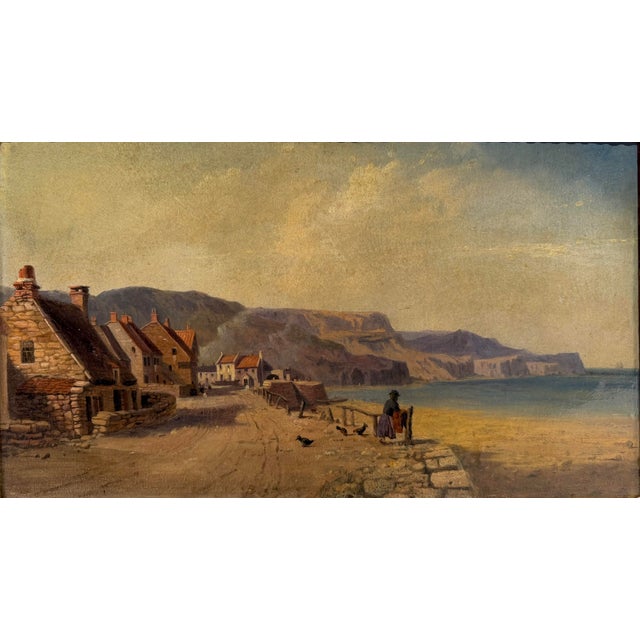 This listing is for an antique English landscape painting. The painting is by Thomas Pyne (1843-1935) and it depicts a...