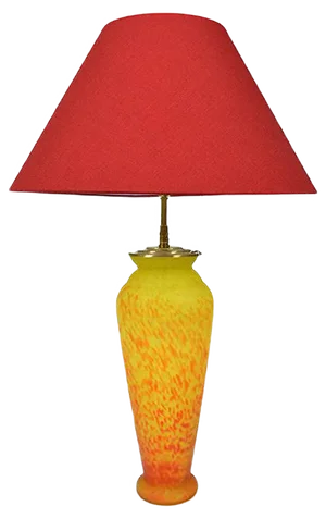 Art Nouveau Style Art Glass Table Lamp, 1970s