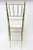Vintage Italian Chiavari Faux Bamboo Brass and Upholstered Side Chair Restored MCM For Sale - Image 9 of 10