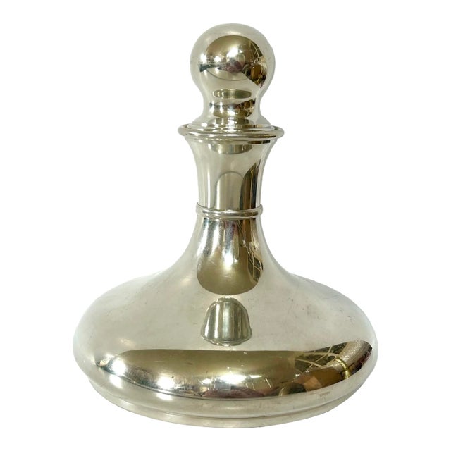 French Etains Du Manoir Chrome Decanter For Sale