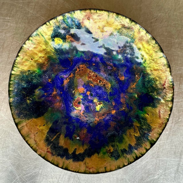 Vintage Boho Enamel Bowl For Sale - Image 4 of 8