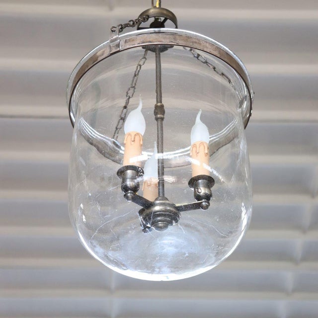 Early 20th Century Lantern in Iron and Blown Glass For Sale - Image 10 of 14