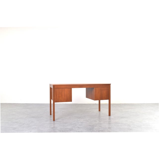 Wood Mid-Century Modern Danish Teak Desk from Domino Møbler, 1960s For Sale - Image 7 of 18