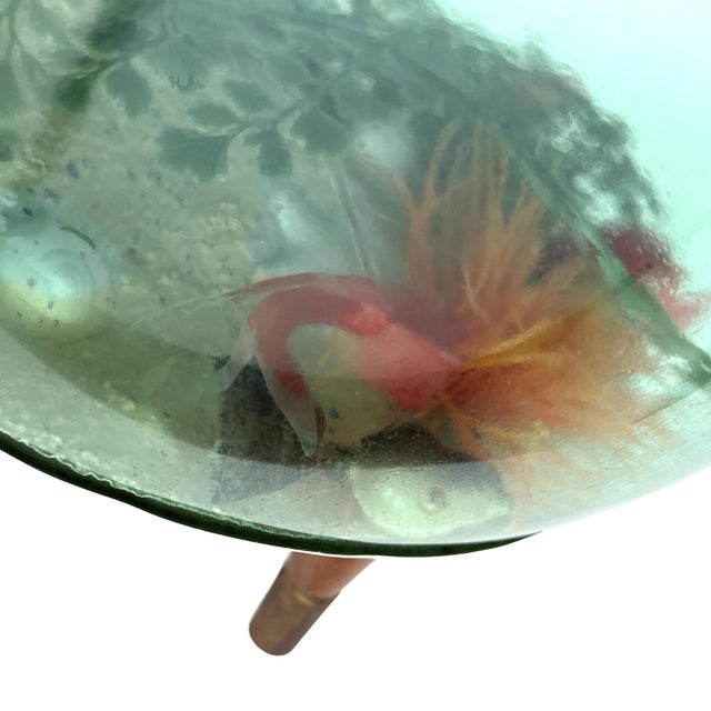 Vintage 1960s Mid-Century Modern Inflatable Aquarium Stool Ottoman Fish Tank Footstool For Sale - Image 15 of 16