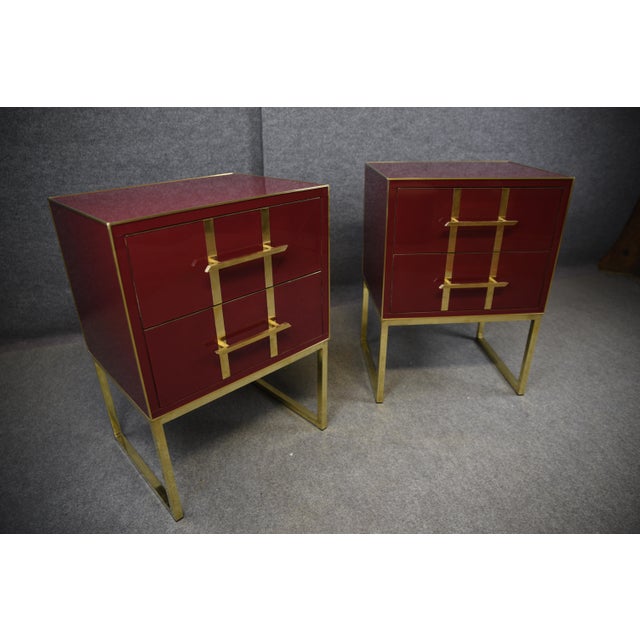 Murano Glass Bedside Tables from Justfurnituress SRL, Set of 2 For Sale - Image 11 of 17