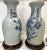 Mid 20th Century Vintage Hand Painted Celadon Vases Converted to Lamps- a Pair For Sale - Image 5 of 13