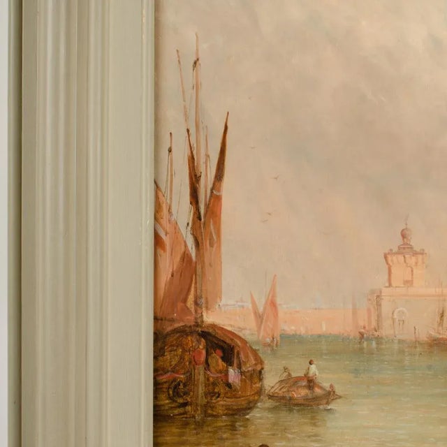 Late 19th Century "S. Maria Della Salute, Venice" Oil Painting by Alfred Pollentine, Framed For Sale - Image 10 of 12