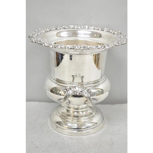 Metal Vintage Fb Rogers Silver Plated Trophy Cup Urn Champagne Chiller Bar Ice Bucket For Sale - Image 7 of 15